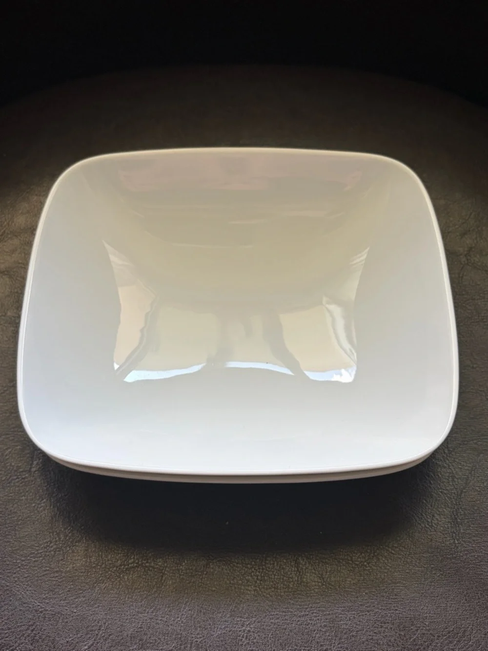 Crate&Barrel Cream Square Ceramic Bowls - Set of 2